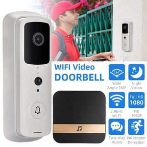 1080P Wireless Smart Doorbell WiFi Video Intercom Camera Security Night Vision - Picture 1 of 14