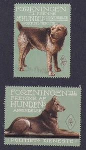 Denmark  Poster Stamps  DOG DOGS IN POLICE SERVICE - Picture 1 of 1