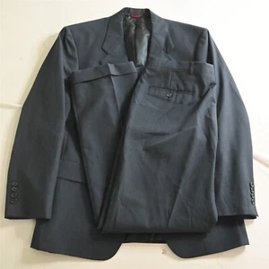 Traje De Colección Hart Schaffner Marx 42R 34x32 Azul Rayas Viraclo Hecho en EE. UU. Para Hombres - Imagen 1 de 12