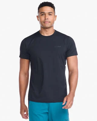 Nueva camiseta de entrenamiento para correr 2XU Motion para hombre - grande negra MR6475a Foto 1 de 4