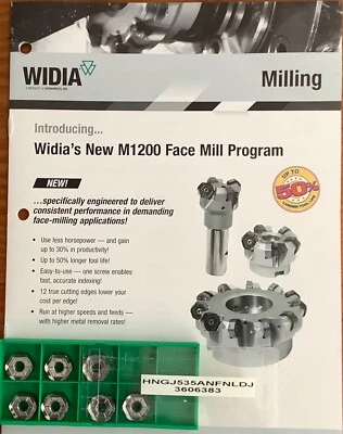 Insertos indexables para corte de metales; WIDIA HNGJ535ANFNL DODEKA Molino Inserto-Aluminio 7 piezas. Foto 1 de 3