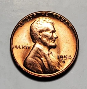 1954 S LINCOLN WEIZENPFENNIG UNZ GEFÜLLT S / 5 FEHLER #C6605 - Bild 1 von 3