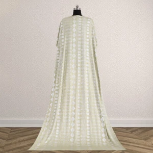 1920s women's milk silk dress dance skirt stretch Faux Assuit Foil print fabric - Picture 1 of 66