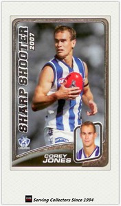 2008 SA The Advertiser AFL Cards Sharp Shooters SS9 Corey Jones (Nth Mel)