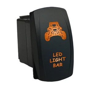 BARRA DE LUZ LED 6B47O Interruptor basculante ámbar ON/OFF impermeable SPST marino - Imagen 1 de 7