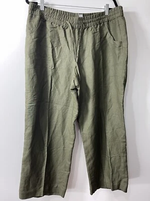 Moda Bug Mujer Talla 0XP Verde CORTADO Pantalones Capri Cortos Volantes Enrollados Foto 1 de 4