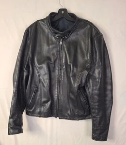 Unbranded Leather Motorcycle Jacket Men's Large (Missing Liner) - Picture 1 of 9