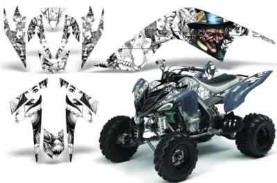 ATV Graphic Kit Quad Decal Sticker For Yamaha Raptor 700 06-12 MadHatter W - Image 1 of 2