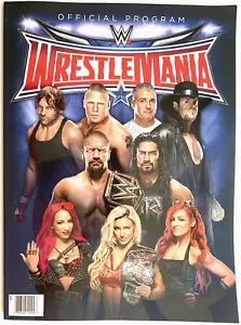 WWE Wrestlemania 32 Wrestling Program HALL OF FAME the rock ROMAN REIGNS sting - Picture 1 of 2