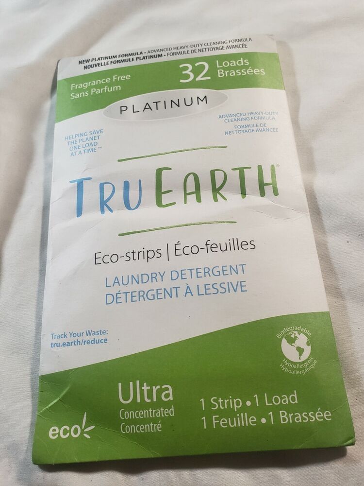 Tru Earth Platinum Eco-Strips Laundry Detergent (Fragrance Free) 32 loads