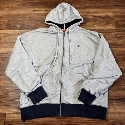 De Colección Mark Ecko Unltd Sudadera con Capucha Cremallera Completa Sudadera Y2K Gris Para Hombres XL Forro de Terciopelo Foto 1 de 4