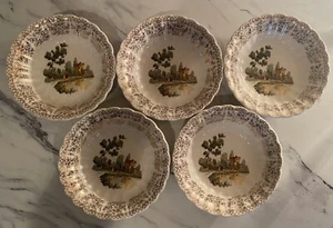 American Limoges Chateau France 5 Fruit Dessert (Sauce) Bowl 5 1/4 22k Gold used - Picture 1 of 4