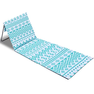 Portable Reclining Lounger Beach Chairs 600D Camping Ground Mat w Zipper Storage - Picture 1 of 39