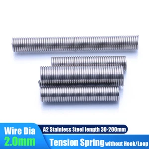 Drahtstärke 2.0mm Zugfeder Spannfeder Spreizfeder ohne Haken/Öse A2 Edelstahl - Picture 1 of 8