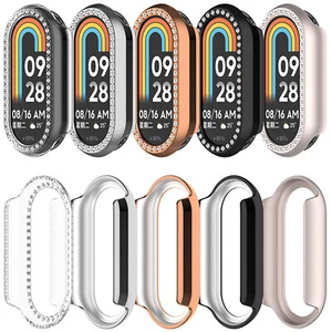 Watch Protective Case PC+Tempered Glass Half-wrap Case for Xiaomi MI Band 8/8NFC - Picture 1 of 29