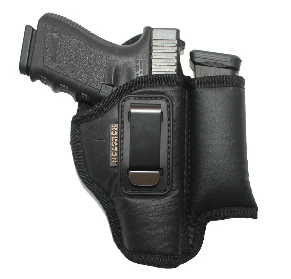 IWB Soft Houston Leather Holster with Magazine/Mag Pouch/Holder - Choose Model - Image 1 of 4
