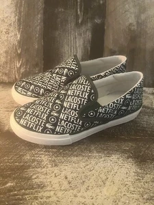 Lacoste X Netflix Slip On Shoes Kids Size 1 SOLD OUT - Picture 1 of 7