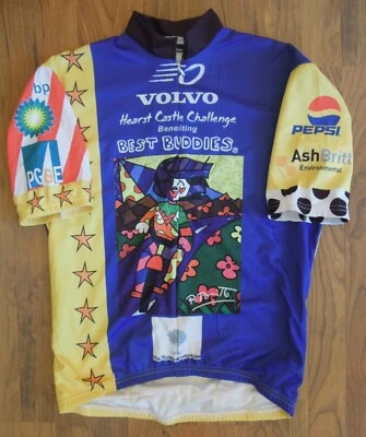 VOmax Volvo Hearst Castle Purple Full Zip Cycling Jersey-Haring-LG Best Buddies - Image 1 of 4