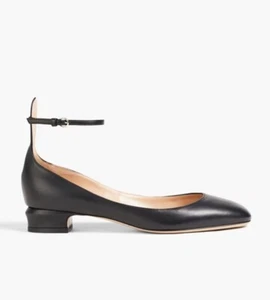 New Valentino Garavani Tango Black Flats Ankle Strap Mary Janes Tan-Go 39 9 $780 - Picture 1 of 16