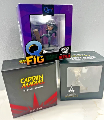 LootCrate Assassin’s Creed Captain Marvel Jessica Jones Action Figure Lot of 3 Cover