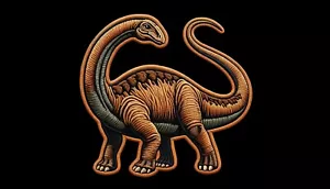 Brachiosaurus Dinosaur Patch Iron-on Applique T-rex Raptor Prehistoric Badge - Picture 1 of 22