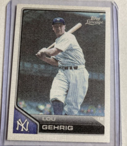 2011 Topps Lineage #TCS13- LOU GEHRIG Cloth Sticker Parallel