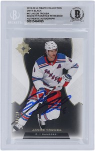 Autographed Jacob Trouba New York Rangers Hockey Slabbed Card