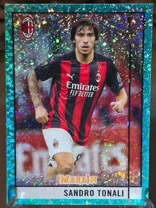 Sandro Tonali 2020 Merlin Collection Chrome UCL Aqua Speckle Refractor #48 /175 - Picture 1 of 2