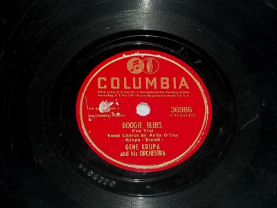 GENE KRUPA-Boogie Blues (1945) COLUMBIA 10" 78 RPM Shellac Single Foto 1 de 4