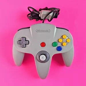 Official Nintendo 64 GRAY Controller AUTHENTIC ๐พ OEM N64 Remote NUS-005 USED - Picture 1 of 1