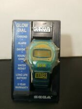 Vintage SEGA SPORTS Glow Dial Digital Wrist Watch Translucent - NEW