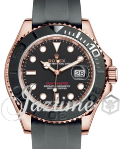 Rolex Yacht-Master 40mm Black Matte Rose Gold Rubber 126655 - Picture 1 of 2