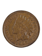 1897 Indian Head Penny 1C U.S. Coin Currency SEE ALL PICTURES