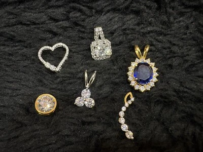 Großhandel Menge 2 Sterlingsilber Multi Form Künstlicher Diamant 6 Für Geschenk - Bild 1 von 4