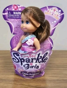 Muñeca Funville Sparkle Girlz Little Princess 2014 4" nueva en paquete  - Imagen 1 de 4