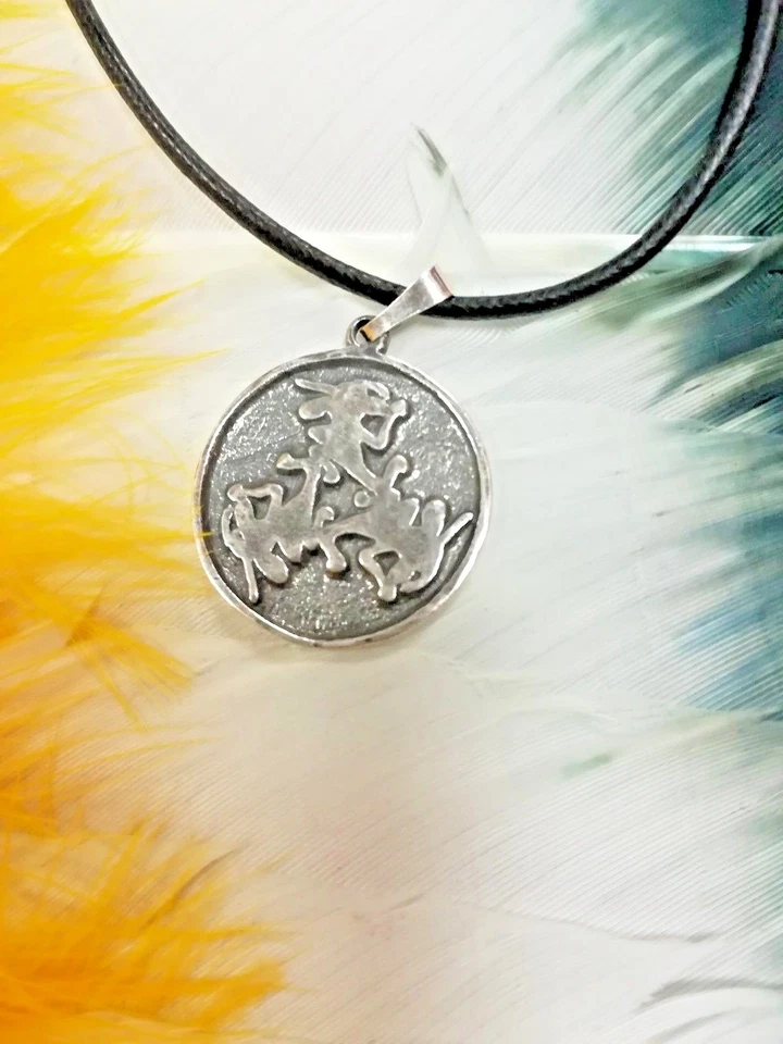  Ciondolo   argento Corridore Funghi ,Terence MC Kenna, Teste rotonde (piccolo) - Immagine 1 di 1