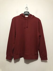Marks & Spencer Hooded Jumper Sweater Pullover Hoodie UK 16 Deep Red NO POCKETS