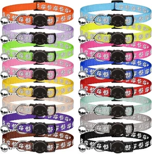 Breakaway Cat Collars Reflective Identification Collars with Bells, 16 Pack - Picture 1 of 7