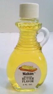VINTAGE~WATKINS~IMATATION BUTTER FLAVOR~2 OZ~GLASS BOTTLE~ NOS~FULL - Picture 1 of 5