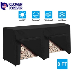 Protector solar de almacenamiento de polvo de madera para leña de 8 pies cubierta exterior impermeable para almacenamiento de polvo de madera - Imagen 1 de 9