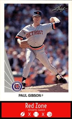 1990 Leaf - #298 Paul Gibson NM Set Break. - Image 1 of 2