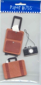 Vintage Paper Bliss Luggage Camera TRAVELER 3-D stickers 92691 Fast FREE Ship! - Picture 1 of 1