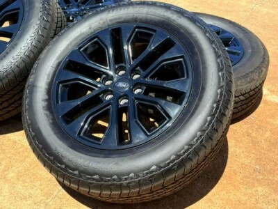 20" OEM Black 2024 Ford F150 Wheels Hankook A/T Tires 275/60/20 - Image 1 of 4