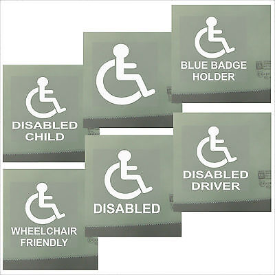 Disabled Car Window Stickers-Adhesive Vinyl Signs-Disability,Handicapped Aids • 2.42£