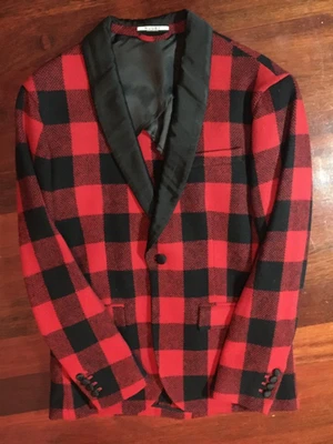 Регби Ralph Lauren мужской смокинг куртка Blazer маленький Tartan Buffalo чек праздник - Изображение 1 из 4