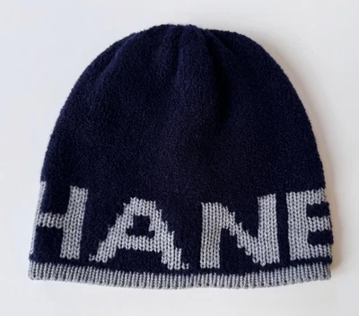 GORRA GORRA 21B CHANEL AZUL MARINO GRIS CACHEMIR MEZCLA LANA PUNTO Foto 1 de 4