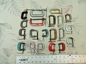 C-Clamps Lot of 20 Vintage Variety of Different Sizes 2.5” To 1” - Picture 1 of 6