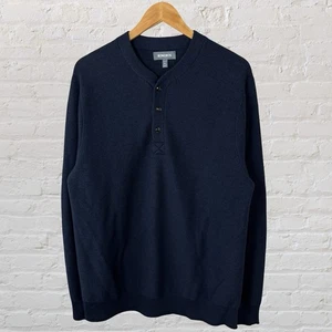 Bonobos Henley Pullover 100% Merinowolle Blau Pulli Feinstrick Herren XL - Bild 1 von 4