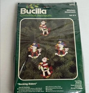 Bucilla Jeweled Felt Embroidery Kit Christmas Ornament Rocking Rider Horse 48993 - Picture 1 of 5