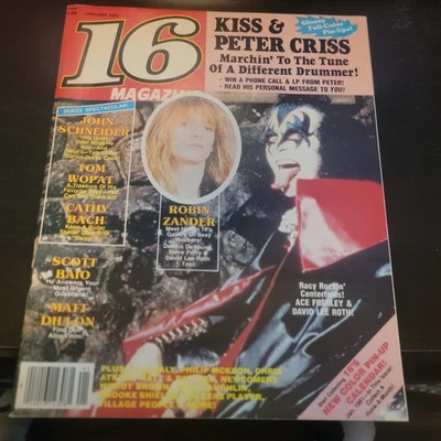KISS 16 MAGAZINE PAUL STANLEY GENE SIMMONS ACE FREHLEY ERIC CARR CLOSE TO MINT  - Image 1 of 4